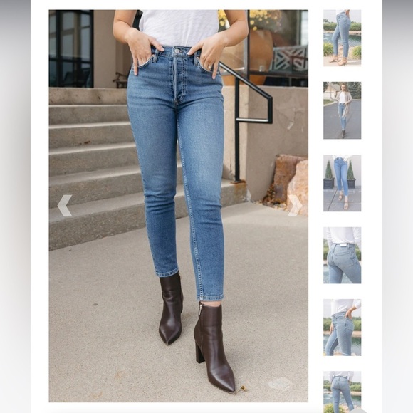 RE/DONE High Rise Ankle Crop Stretch size 27 - Picture 5 of 16